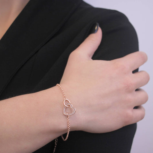 Rosévergulde Armband met Oostenrijks Kristal – 18k Afwerking | 26 Stenen | Verstelbaar 160+50 mm - jvrmonkeydesign #