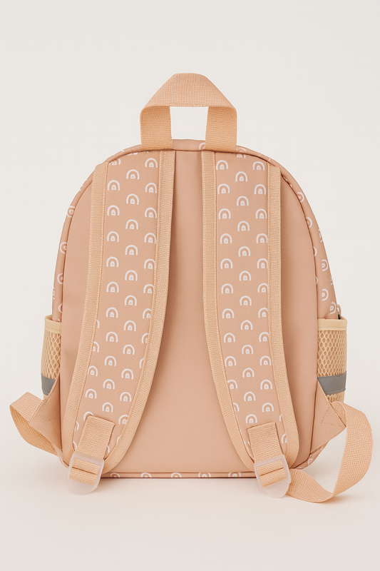 Kinder Rugzak – Zachtroze met Regenboogpatroon