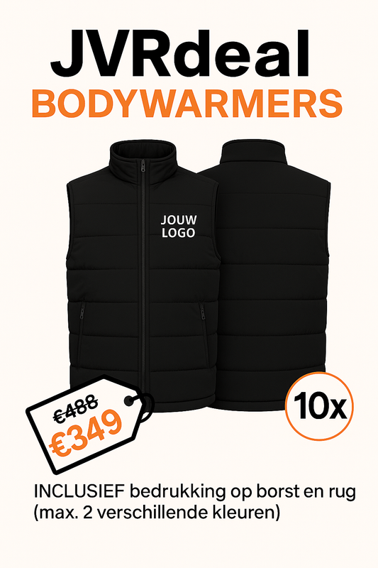 JVRdeal – Bodywarmer Basispakket (10 stuks) - jvrmonkeydesign #