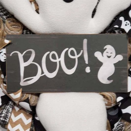 Schattige Halloween Spookjes Krans – Handgemaakt & Kleurrijk