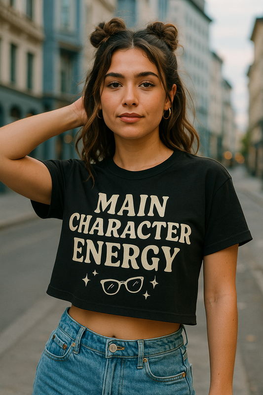 Main Character Energy – Croptop (Limited Summer Edition) - jvrmonkeydesign #