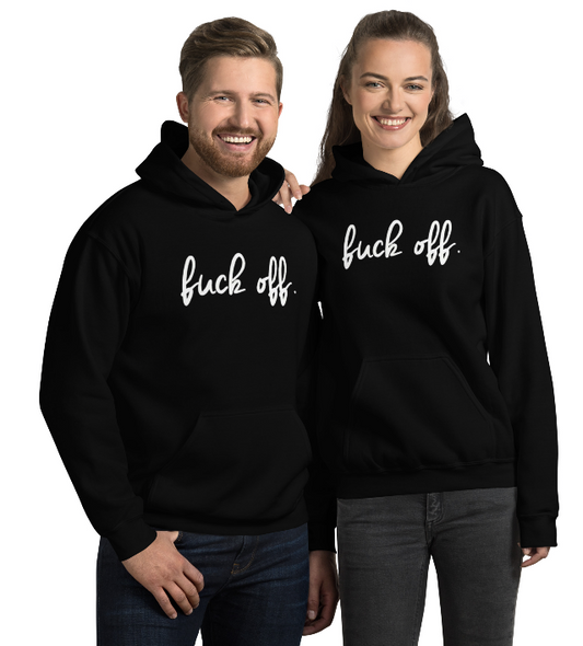 Matching hoodie met gedurfde tekst - jvrmonkeydesign #