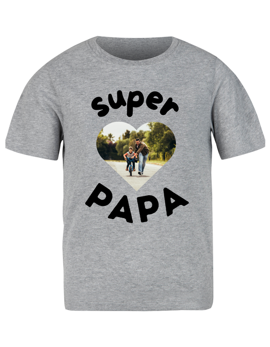 T-shirt met de tekst “Super Papa - jvrmonkeydesign #
