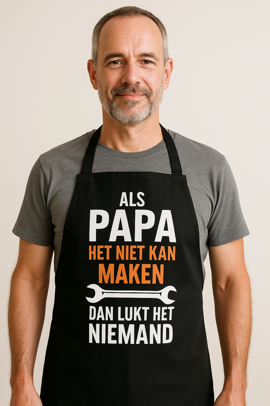 🛠️ Schort “Als Papa het Niet Kan Maken…” – Voor de Handige Held in Huis - jvrmonkeydesign #