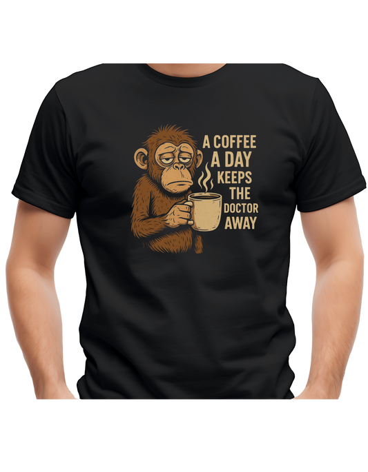 T-shirt – A Coffee a Day Keeps the Doctor Away
