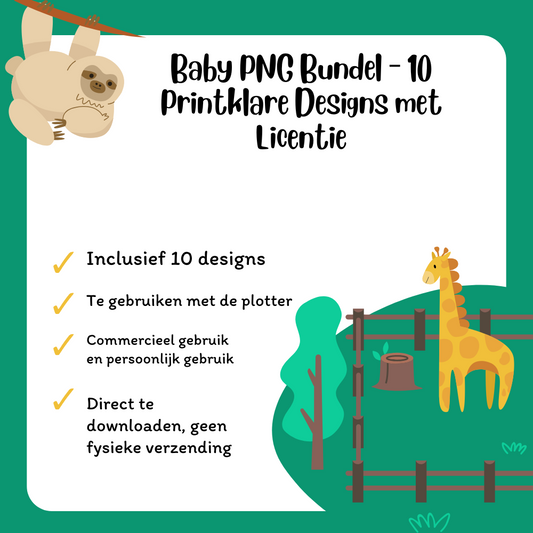 Baby PNG Bundel – 10 Printklare Designs met Licentie - jvrmonkeydesign #