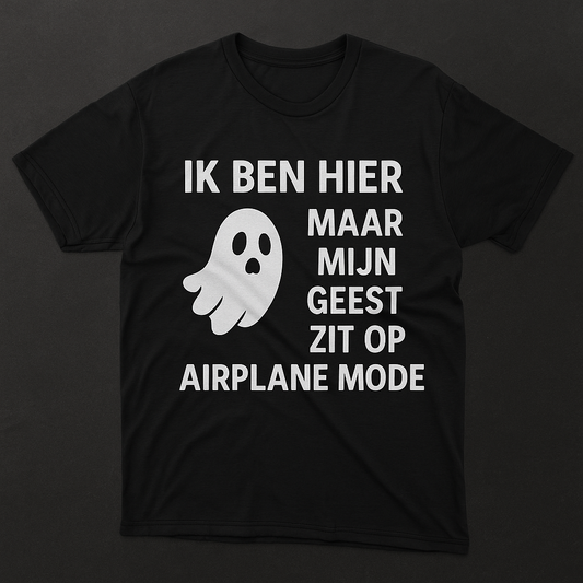 T-shirt – Mijn geest zit op airplane mode