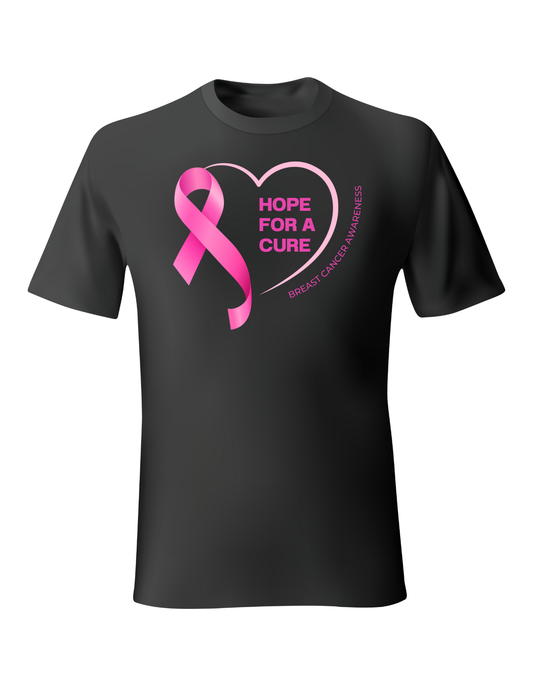 Hope for a Cure" T-shirt – Steun Borstkankerbewustzijn 🎗💖 - jvrmonkeydesign #