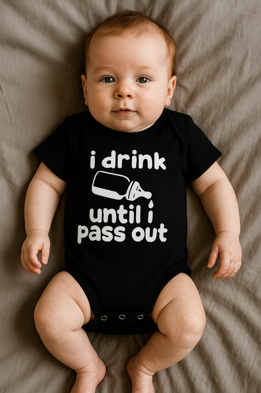 Romper – I Drink Until I Pass Out - jvrmonkeydesign #