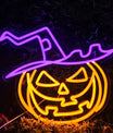 Halloween Neon Sign – Pompoen & Spook Ontwerp