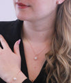 Mother of Pearl Trio Set - Roségoud en kristal - jvrmonkeydesign #