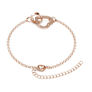 Rosévergulde Armband met Oostenrijks Kristal – 18k Afwerking | 26 Stenen | Verstelbaar 160+50 mm - jvrmonkeydesign #