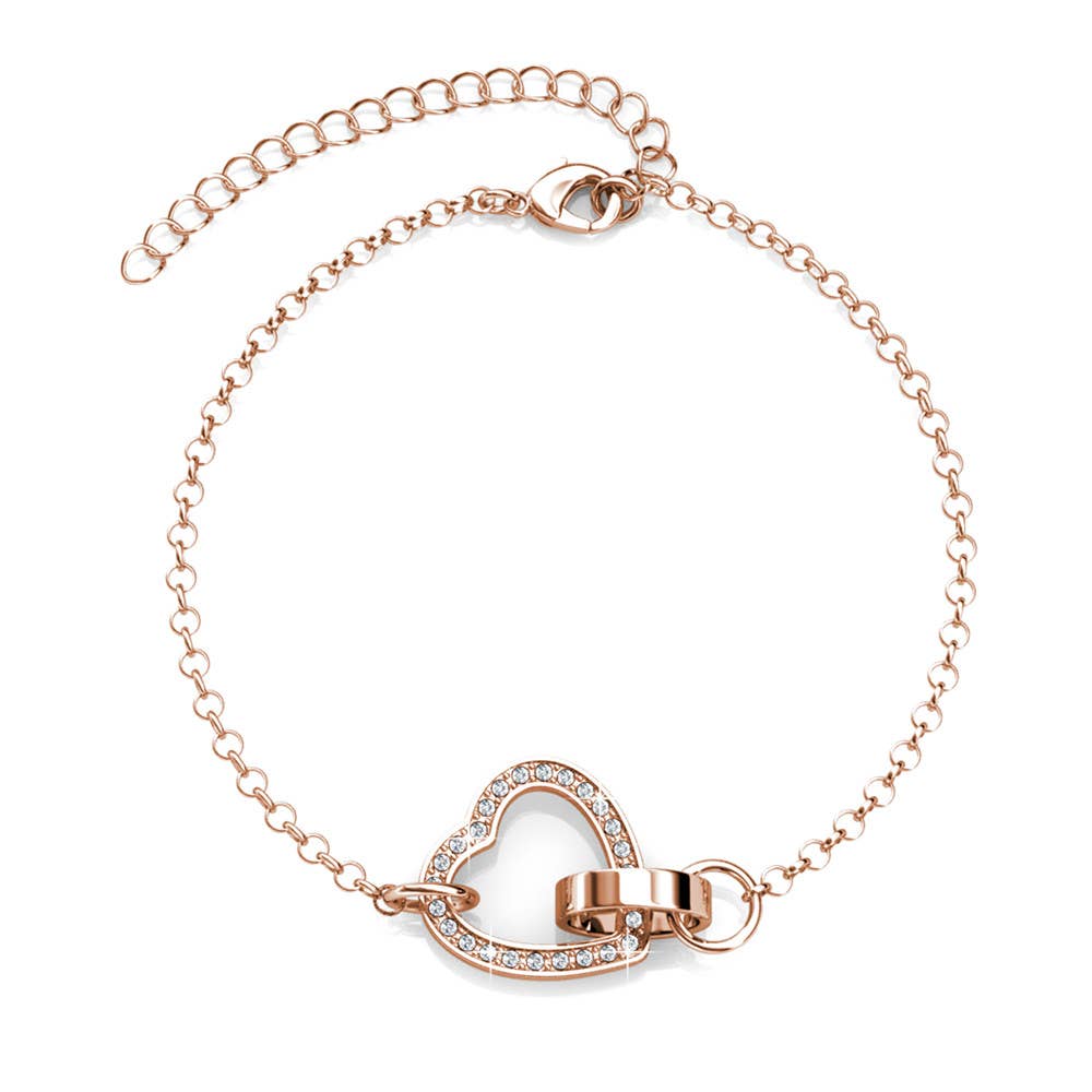 Rosévergulde Armband met Oostenrijks Kristal – 18k Afwerking | 26 Stenen | Verstelbaar 160+50 mm - jvrmonkeydesign #