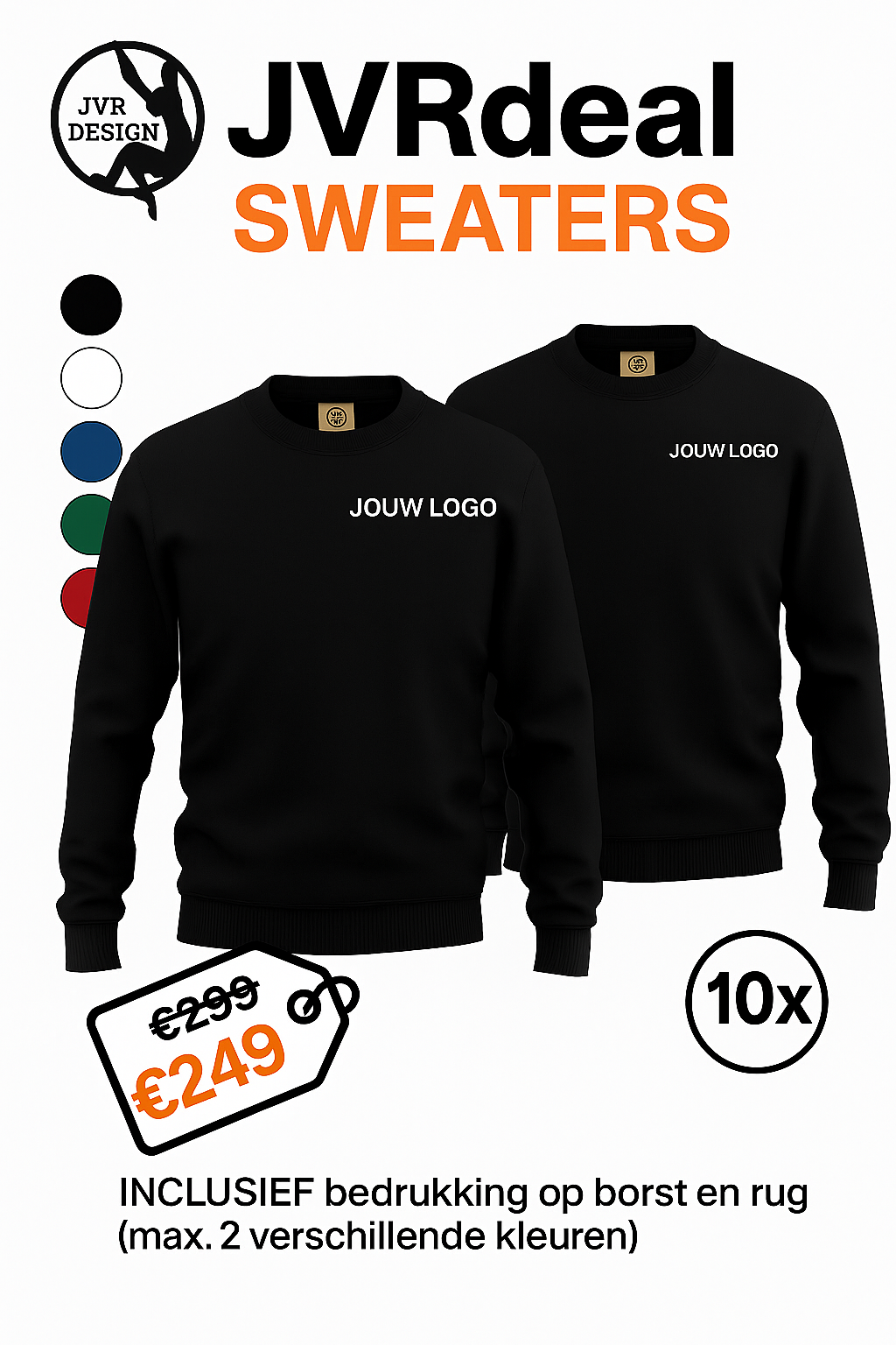 JVRdeal – Sweaters Basispakket (10 stuks) - jvrmonkeydesign #