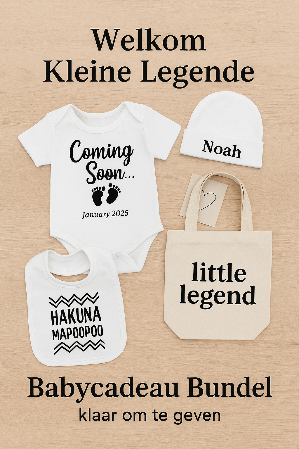 Babycadeau Bundel – Welkom Kleine Legende - jvrmonkeydesign #