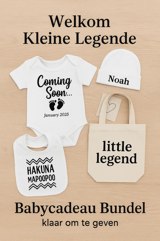 Babycadeau Bundel – Welkom Kleine Legende - jvrmonkeydesign #