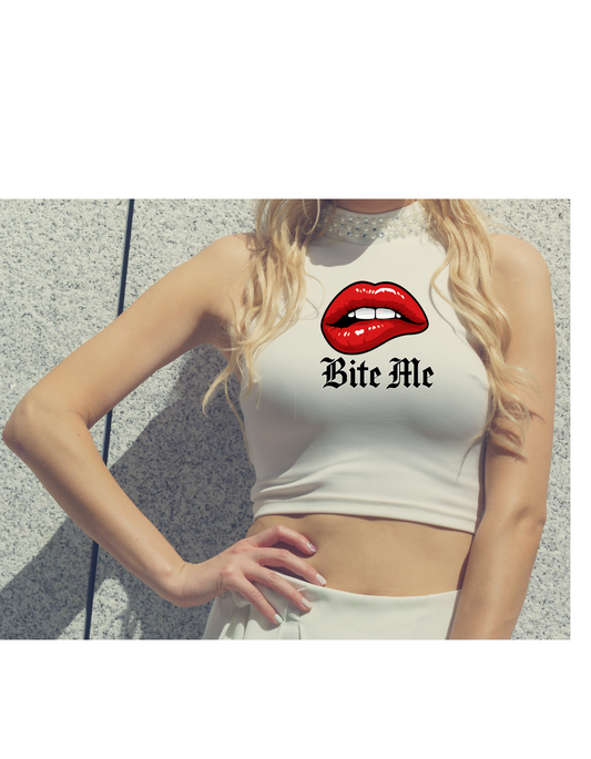 🔥 Bite Me – Cropped Tanktop - jvrmonkeydesign #