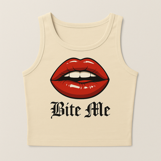 🔥 Bite Me – Cropped Tanktop - jvrmonkeydesign #