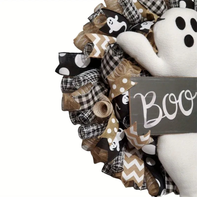 Schattige Halloween Spookjes Krans – Handgemaakt & Kleurrijk