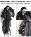 Handgemaakte Halloween Deurkrans met Schedel – Spooky Decoratie