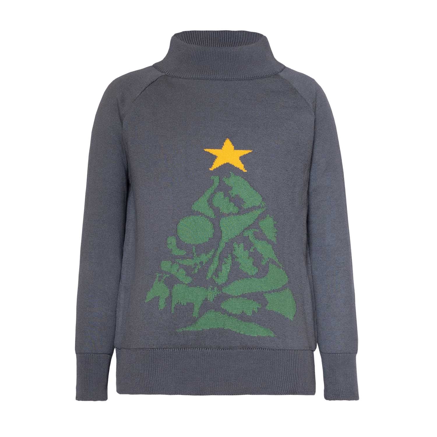 Grijze Jongens Kersttrui – Comfortabel & Feestelijk