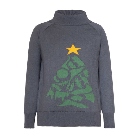Grijze Jongens Kersttrui – Comfortabel & Feestelijk