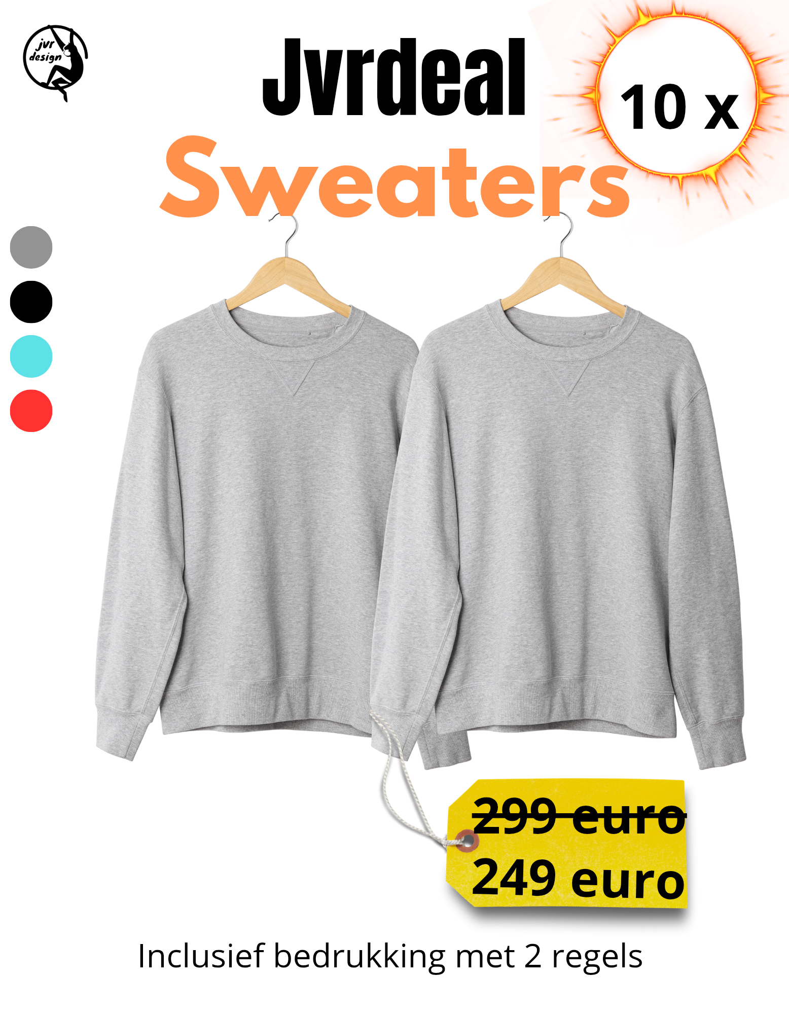 JVRdeal – Sweaters Basispakket (10 stuks) - jvrmonkeydesign #