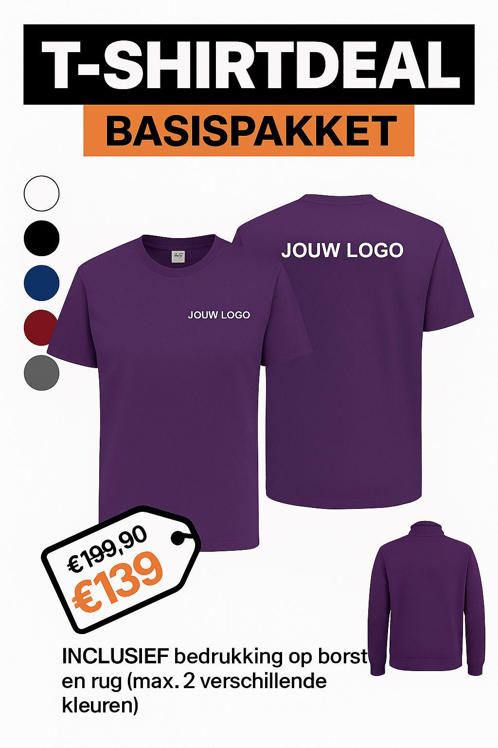 T-SHIRTDEAL – Basispakket (10 stuks) - jvrmonkeydesign #
