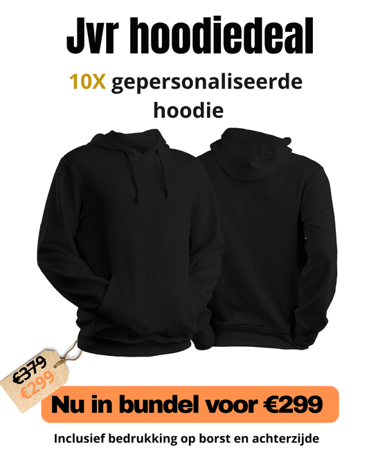 Bundel Deal: 10 Gepersonaliseerde Hoodies - jvrmonkeydesign #