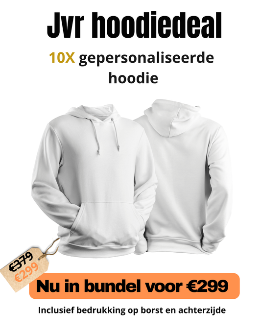 Bundel Deal: 10 Gepersonaliseerde Hoodies - jvrmonkeydesign #