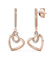 Allure oorbellen - roségoud en kristal - jvrmonkeydesign #