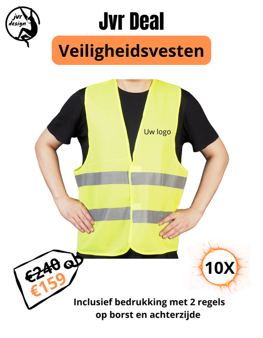 JVR Veiligheidsvesten Deal (10 stuks) - jvrmonkeydesign #