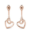 Allure oorbellen - roségoud en kristal - jvrmonkeydesign #