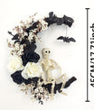 Gotische Halloween Krans met Schedel – 45 cm Deurdecoratie