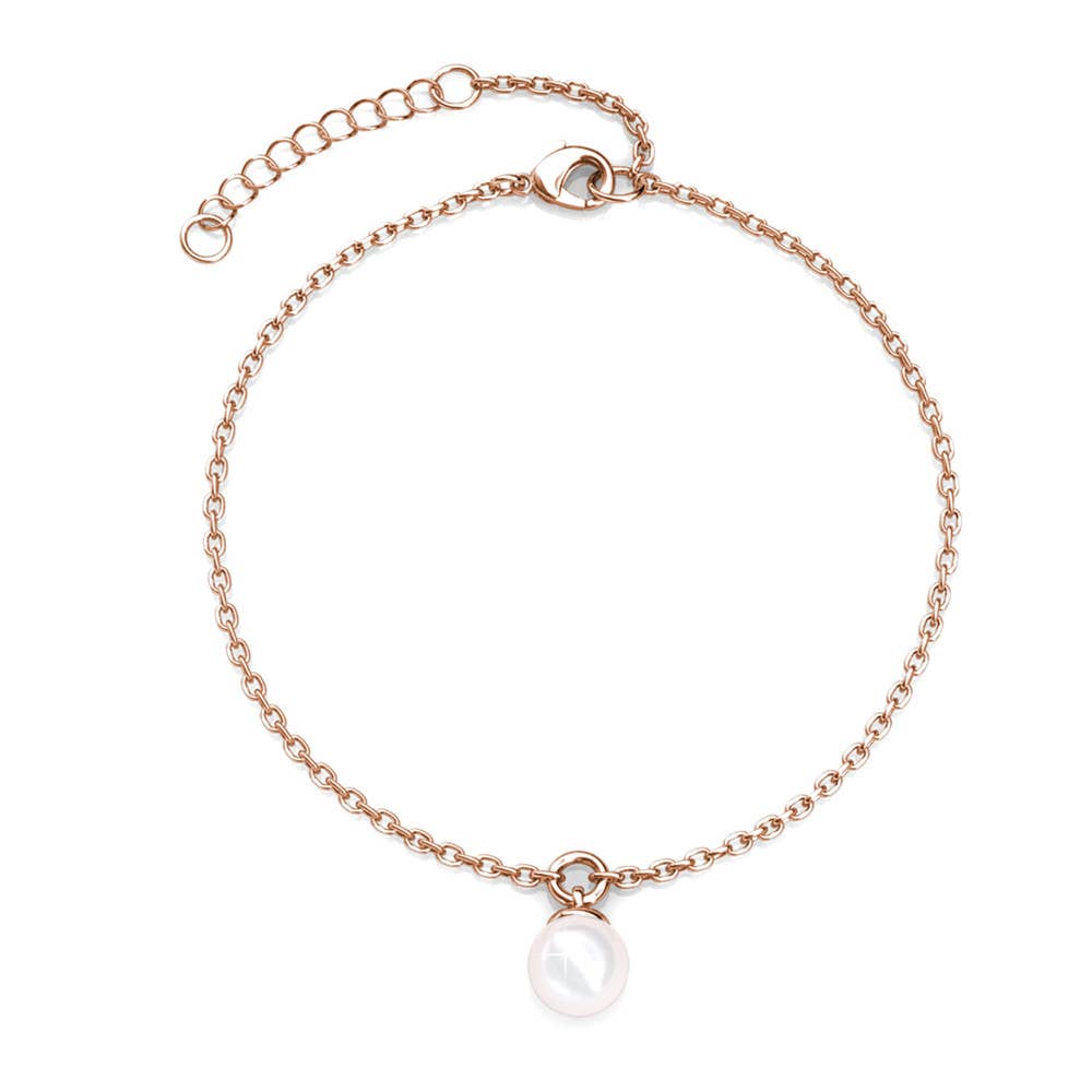 Mother of Pearl Trio Set - Roségoud en kristal - jvrmonkeydesign #
