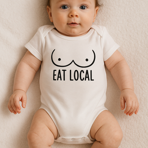 🍼 Romper – Eat Local - jvrmonkeydesign #