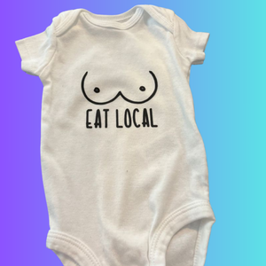 🍼 Romper – Eat Local - jvrmonkeydesign #