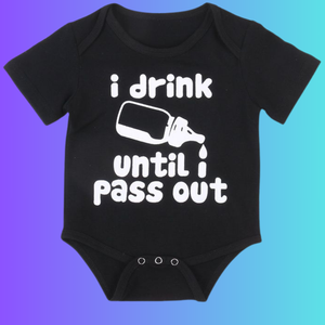 Romper – I Drink Until I Pass Out - jvrmonkeydesign #
