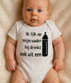 Romper – Ik lijk op mijn vader, hij drinkt ook uit een flesje - jvrmonkeydesign #