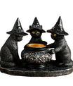 Halloween Heksenkat Beeld – Resin & Messing Decoratie