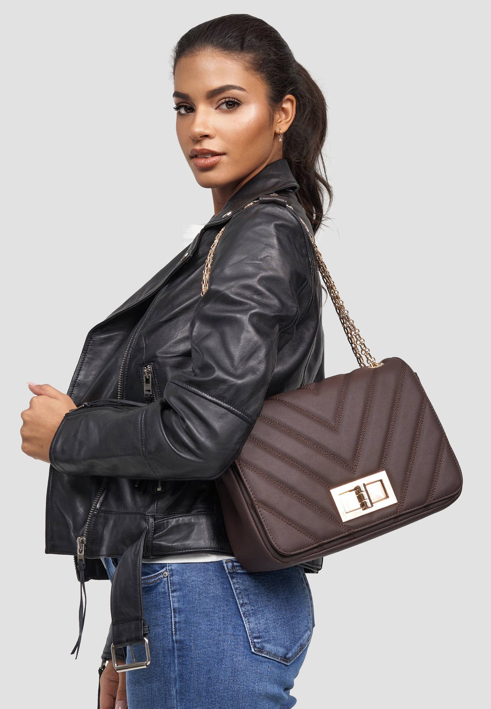 Handtas 'MIRADA' - met gouden draaisluiting - jvrmonkeydesign #