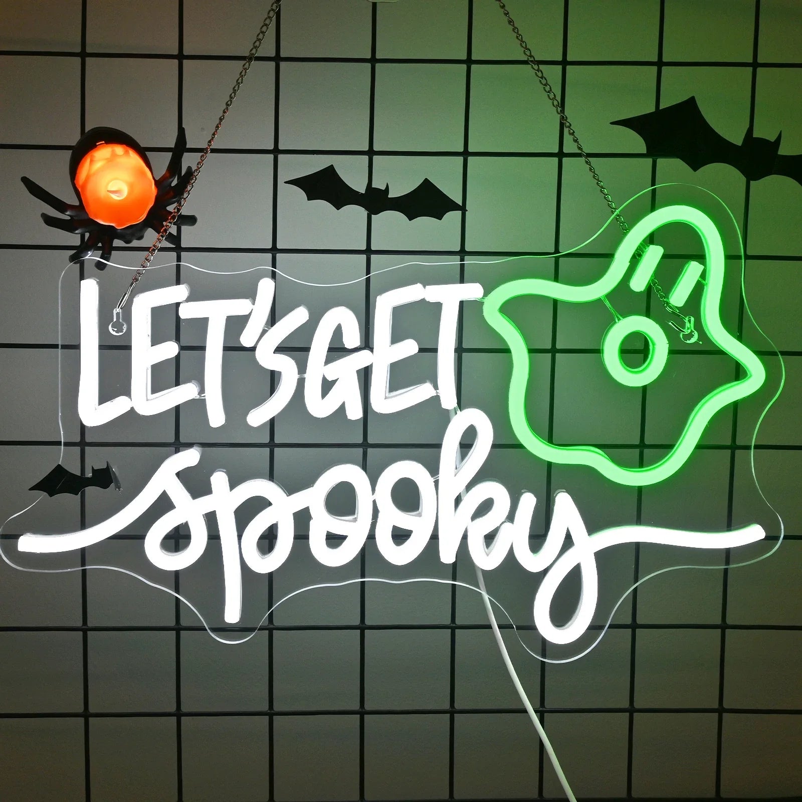 Halloween Neon Sign – Pompoen & Spook Ontwerp