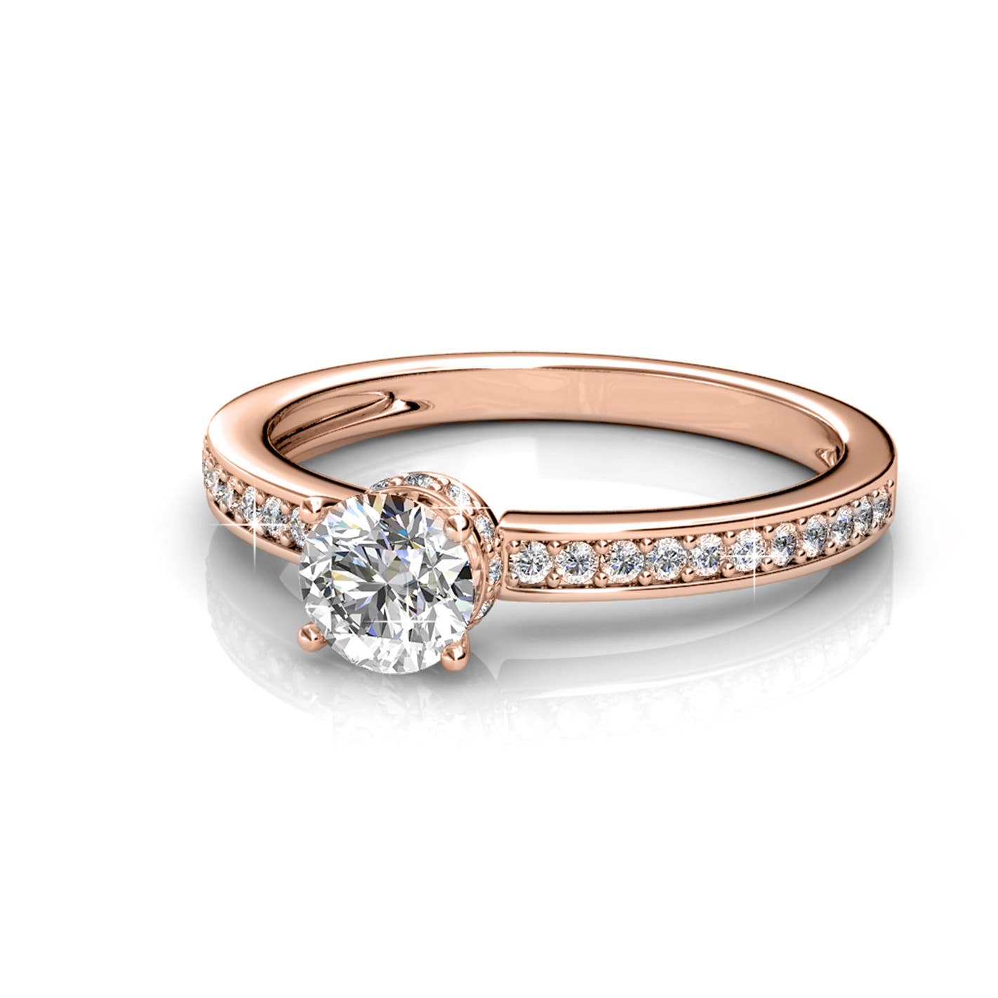 Elise Ring - Roségoud en kristal - jvrmonkeydesign #