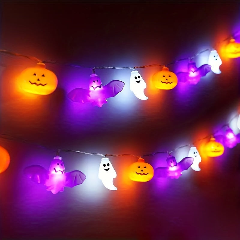 NNETM Halloween LED Pompoen & Vleermuis Slinger – String Lights