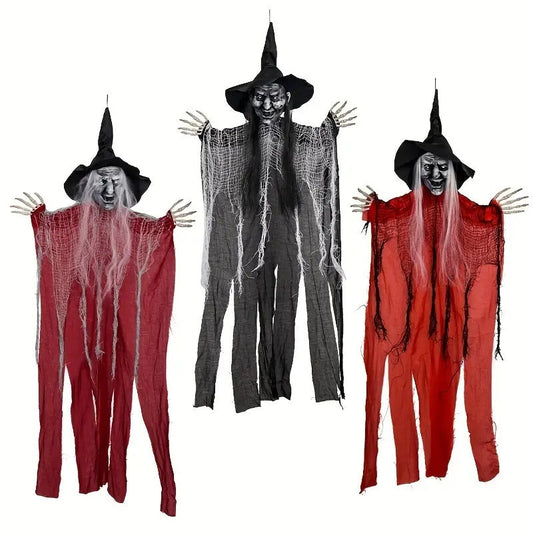 Hangende Halloween Heks Decoratie – Set van 3 Stuks