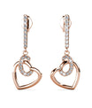Allure oorbellen - roségoud en kristal - jvrmonkeydesign #