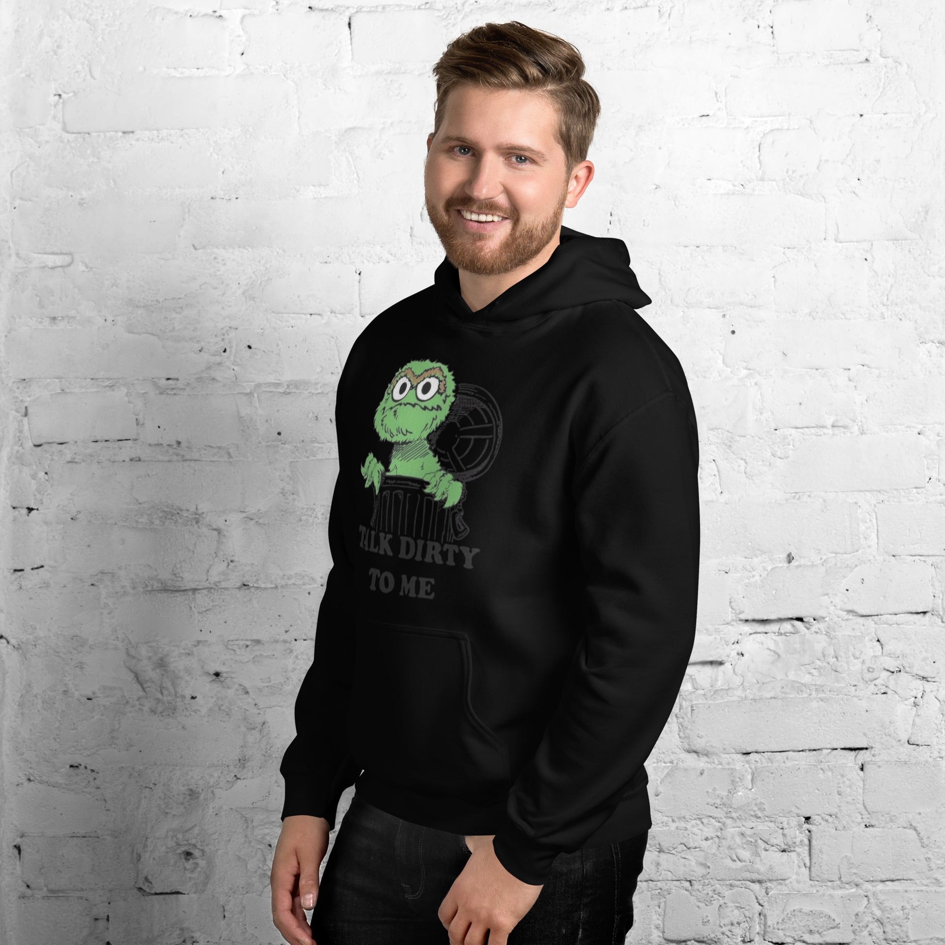Uniseks hoodie talk dirty to me - jvrmonkeydesign #