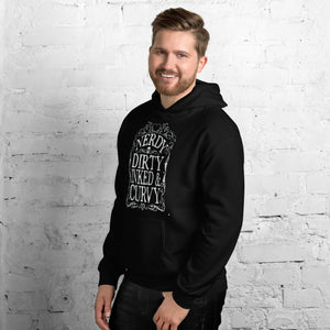 NERDY DIRTY INKED & CURVY  Hoodie - jvrmonkeydesign #