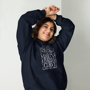 NERDY DIRTY INKED & CURVY  Hoodie - jvrmonkeydesign #