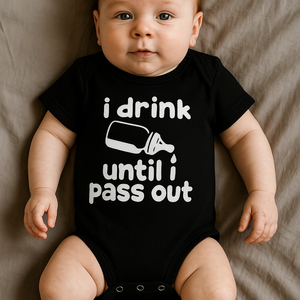 Romper – I Drink Until I Pass Out - jvrmonkeydesign #